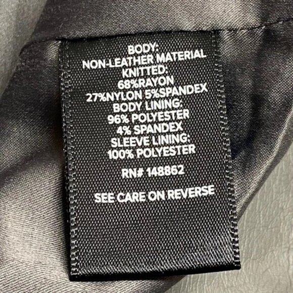 Torrid Faux Leather Moto Jacket Women's 3/3X Graphite Gray Full Zip EUC - Picture 14 of 16